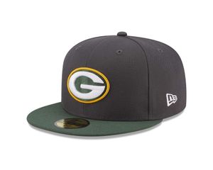 New Era - NFL Green Bay Packers OTC 59Fifty Fitted Cap - Grau : Grau 7 1/8 (56,8cm) Farbe: Grau Größe: 7 1/8 (56,8cm)