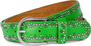 styleBREAKER Nietengürtel mit mehrfarbigen kleinen Nieten, Gürtel Kunstleder Einfarbig, kürzbar, Hüftgürtel Uni 03010071
