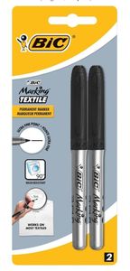 Marker do tekstyliów Marking Textile BIC 0,9mm  czarny blister 2 sztuki