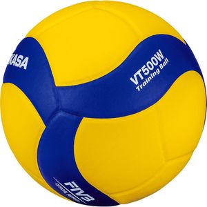 Mikasa Volleyball VT500W Training Zuspiel Ball Gr 5 gelb blau