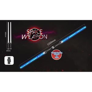Lichtschwert "Galactica" Laserschwert mit Licht und Sound - 2er Set | Blau
