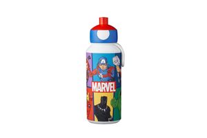 Mepal - Butelka do picia Pop-up Campus - Butelka na wodę - Szczelna butelka do szkoły - Wielokrotnego użytku - Bez BPA i można myć w zmywarce - 400 ml - Avengers