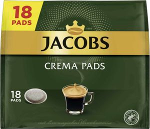 Jacobs Crema Pads | 18 Senseo kompatible Kaffeepads 118 g