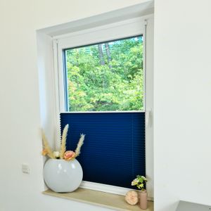 Premium Klemmfix-Plissee ohne bohren, Faltrollo Rollo Jalousie für Fenster Tür Blaugrün 70 cm 150 cm