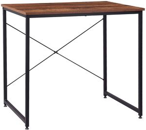 EUGAD Schreibtisch PC Tisch Esstisch Couchtisch Bürotisch Arbeitstisch Holz Stahl 80x60x70cm Holz Vintage+Schwarz