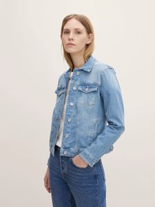 Langarm Jeansjacke Basic Denim Übergangsjacke Vintage Stretch Jacket | XXL