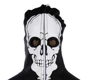 Gore Skelett Maskenjacke All Over Zipper Verkleidungs Jacke XXXL