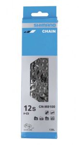 SHIMANO CN-M8100 Deore XT Schaltungskette, 138 Glieder, 12-fach, Quick-Link, silber