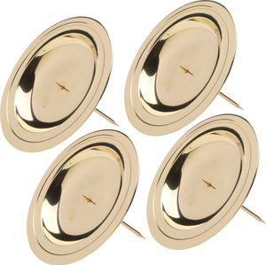 4x Adventskranz Kerzenteller Ø13cm Kranzteller Advent Messing Weihnachtsdeko