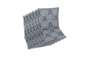 GO-DE Textil, Sesselauflage Niederlehner, 6er Set, Farbe: grau, Maße: 100 cm x 50 cm x 6 cm, Rueckenhoehe: 52 cm
