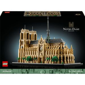 LEGO Architecture Notre-Dame de Paris, Sammlerstück für Erwachsene, Souvenir aus Frankreich, Geschenk für Globetrotter und alle Geschichts- und Kunstbegeisterten, architektonische Modellbausätze 21061