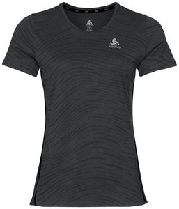 Odlo Zeroweight Engineered Chill-Tec Black Melange XS Laufshirt mit Kurzarm