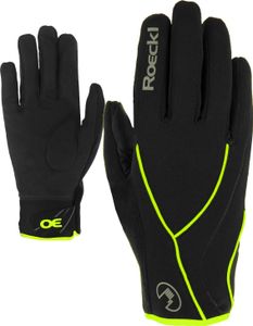 Roeckl Herren Damen Unisex Handschuhe Langlaufhandschuhe Laikko, Farbe:Schwarz, Artikel:-0023 black / yellow, Größe:10
