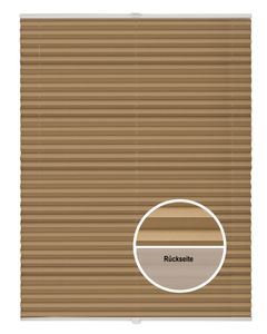 Plissee Thermo Klemmfix ohne Bohren Farbe: Cappuccino, Größe: 85x130 cm