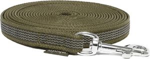 Mystique® Gummierte Schleppleine 15mm ohne Handschlaufe Standard Karabiner khaki 20m
