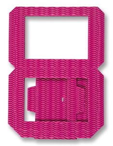 Folia Laternen Rohlinge aus 3D-Wellpappe, 13,5 x 13,5 x 18 cm, pink (1 Stück)