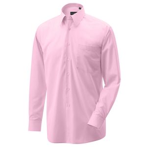 Oberhemd, langarm, regular, Kentkragen, rosa, Größe 43/44 : rosa : 44 : 60% Baumwolle 40% Polyester 120 g/m²