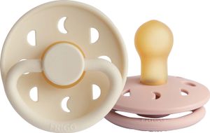 FRIGG Moon Schnuller Blush / Cream 0-6 Monate 2 Stück