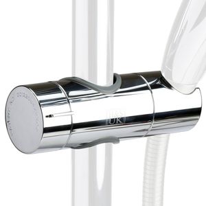 H&S Universal Duschkopfhalterung - Einfach zu Montierende, Verstellbare und Verchromte Duschhalterung - Für den Austausch der Handbrause Halterung an der Duschstange