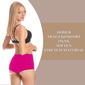 Damen Hüftslip - Pink 40/42 - 2er Pack - Unterwäsche Komfort Slip Stretch - Taillenslip - Panty Höshen Schlüpfer