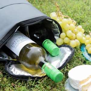 Navaris Kühltasche Flaschen - Flaschenkühler Unterwegs - Kühltasche Wein - Weinkühltasche - Weinhandtasche - Weinkühler Tasche - Flaschenkühltasche