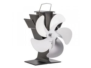 HS Flamingo FLAMINGO pětilopatkový ventilátor na kamna stříbrný