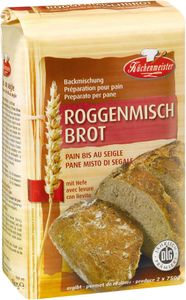 Küchenmeister Backmischung Roggenmischbrot 1kg für zwei Brote je 750g