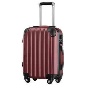 Koffer-Baron® Handgepäckkoffer »Hartschalenkoffer Basic Handgepäck ABS, Weinrot«