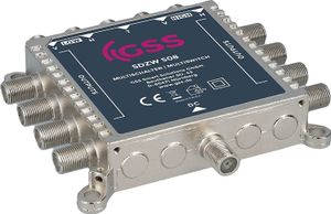 GSS SDZW 508 Multischalter ohne Netzteil - 0 Watt im Standby - 8 Teilnehmer 1 Satellit - Matrix, Multiswitch für Satellitenschüssel, Digital HDTV 4K 8K TV, Fernseher, Sat Anlage, Receiver - Verteiler, Schalter