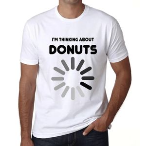 Herren Grafik T-Shirt Ich denke über Donuts nach – I'm Thinking About Donuts – Öko-Verantwortlich Vintage Jahrgang Kurzarm Lustige Druck Geburtstag