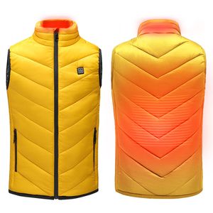 Jungen Kinder Heizweste (Mit Powerbank) Winter Warme Coats Erhitzter Mantel USB-Jacke Heizjacke,Farbe: Gelb,Größe:120cm