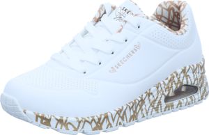 Skechers Damen-Sneaker X JGOLDCROWN UNO - L Weiß-Rose-Gold, Farbe:weiß, EU Größe:381/2
