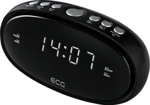 ECG RB 010 Black | Radiowecker |Digitale Uhr/Wecker | Wecken durch Radio/Wecker | aufgehobene Weckzeit | Ausschalt-Timer |