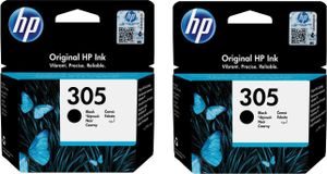 Original HP 2x305 Black TINTE PATRONE Deskjet 1200 1255 2300 2700 2710 2720 2721