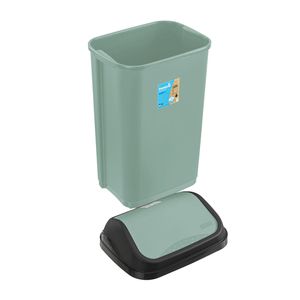 keeeper Mülleimer mit Schwingdeckel 10 L,  25,5 x 19 x 38 cm, Swantje, Grün (Nordic Green)