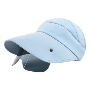 Sonnenhut Damen UV Schutz Hut Mit Sonnenbrille Blau