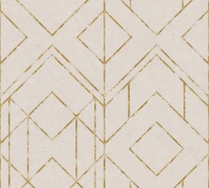 Livingwalls geometrische Tapete Metropolitan Stories Ava New York Vliestapete weiß gold 10,05 m x 0,53 m