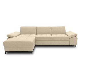 DOMO Collection Polsterecke CAPELO FK Ecksofa, Couch mit Armteilverstellung, Longchair links, Federkern