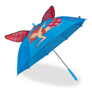 relaxdays Kinder Regenschirm "Meerjungfrau"
