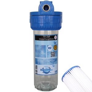 Wasserfilter Wasserfiltergehäuse 10 Zoll - 1/2 Zoll Innengewinde Ohne Zubehör Lamellenfitler 20µ