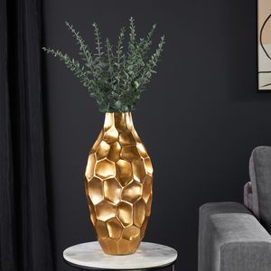 Elegante Vase ORGANIC ORIENT 45cm gold Hammerschlag Design