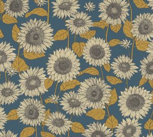 A.S. Création Blumentapete New Life florale Tapete Vliestapete blau gelb anthrazit 10,05 m x 0,53 m