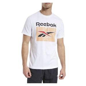 Reebok Herren T-Shirt Cl Gp Bball In Weiß FT7453 Größe L