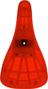 VELO Bicycle Saddle Bmx / Freestyle For Pivotal Seatpost Mount Nylon Clear Red