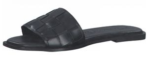 Tamaris Damen Pantoletten Clogs Leder 1-27122-28, Größe:40 EU, Farbe:Schwarz