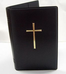 Einsteckhülle für Gotteslob Schwarz mit Kreuz gold