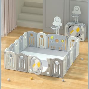 360Home Laufgitter Indoor-Laufstall für Babys astronaut design 【18+2】185*229*62cm【WL289】