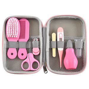 Babypflege-Set Baby-Maniküre-Set, 8-teilige Babypflegen für Baby, Rosa