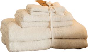 Home Deluxe - Handtuch Set - 6 tlg. CUDDLE - Beige - Material: 100% Baumwolle I Handtuch Badetuch Duschtuch Set Handtuchset