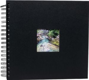 HNFD Spiralalbum Khari 24x25 cm schwarz matt 50 schwarze Seiten